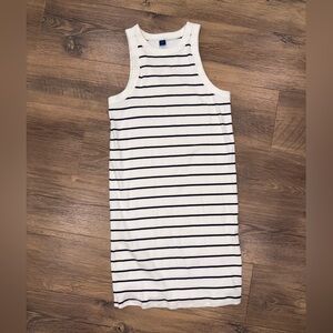 Old Navy Black and White Striped Bodycon Mini Dress